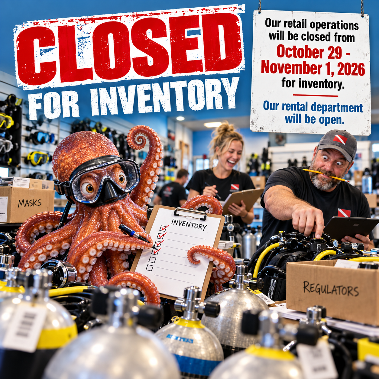Dive Shop Inventory Chaos oct